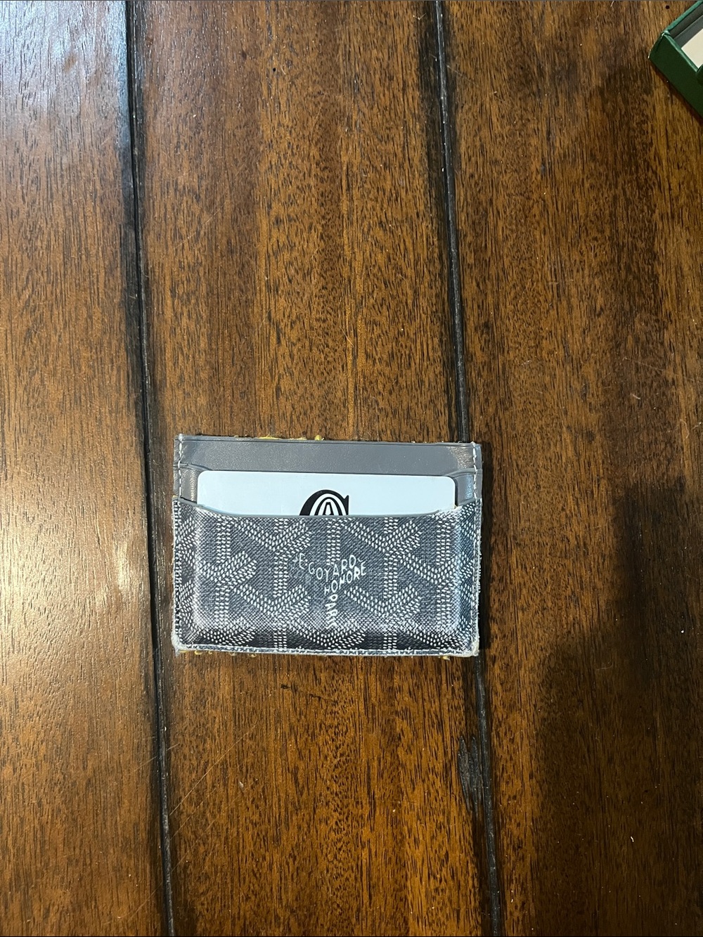 Goyard Gray/White Patterned Card Holder Wallet